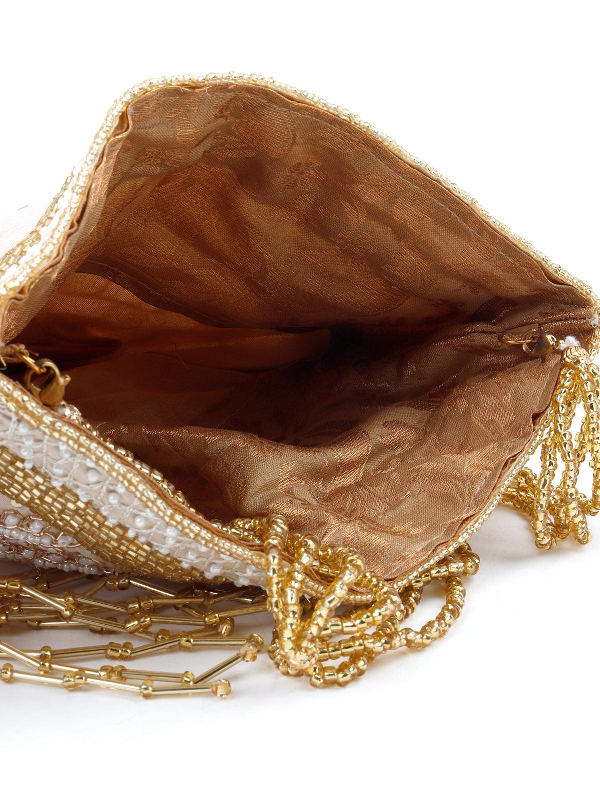 Beige Alluring Potli - Rajwada