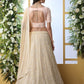 Beige Sequins Georgette Lehenga Set - Rajwada