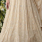 Beige Sequins Georgette Lehenga Set - Rajwada