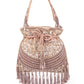 Rajwada Light Brown Velvet Comprehensive With Sequin And Bead Work Potli For Women