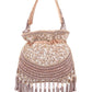 Rajwada Light Brown Velvet Comprehensive With Sequin And Bead Work Potli For Women