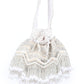 Rajwada Silver Velvet In-Depth With Cutdana And Beard, Tassels Work Potli For Women