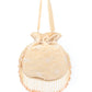 Rajwada Golden Suede Exhaustive With Sequin And Bead Work Potli For Women