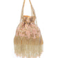 Rajwada Mustard Velvet Comprehensive With Cutdana And Bead Work Potli For Women