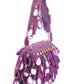 Rajwada Purple Suede Bead And Mirror Work Hand Bag For Women