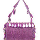 Rajwada Purple Suede Bead And Mirror Work Hand Bag For Women