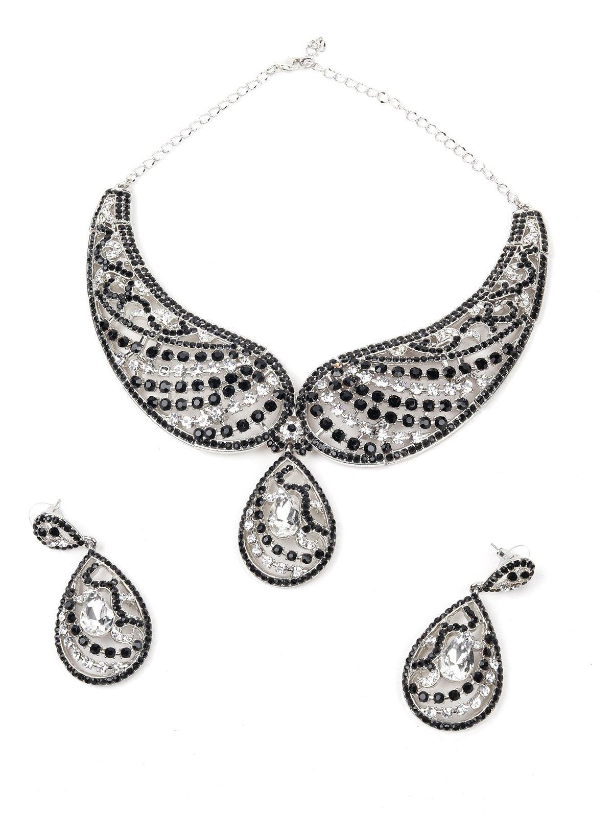 Black And Silver Stylish Set - Rajwada