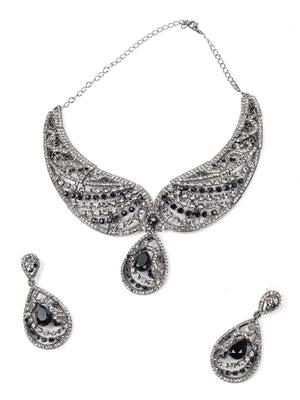 Black And Silver Stylish Set - Rajwada