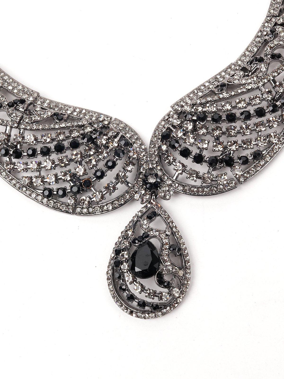 Black And Silver Stylish Set - Rajwada