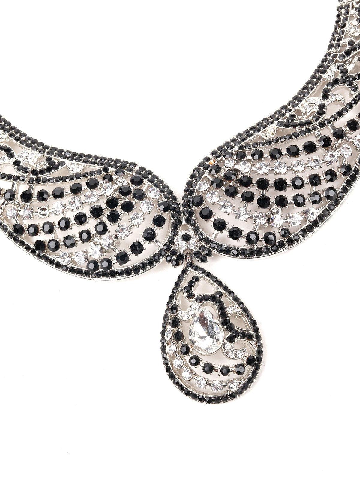 Black And Silver Stylish Set - Rajwada