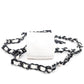 Black and white mini chained belt bag - Rajwada