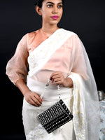 Black Embellished Box Clutch - Odette