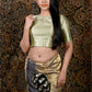 Bottle Green Beaded Batuwa - Rajwada