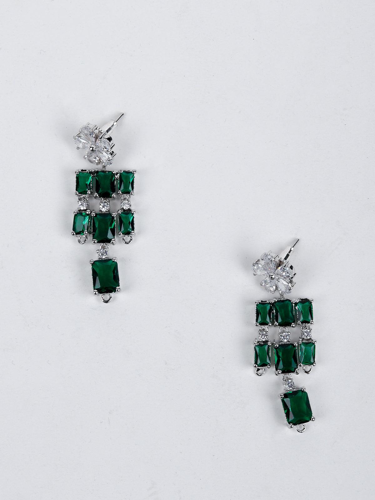 Bottle Green Trendy Necklace Set - Rajwada