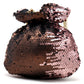 Brown and copper acrylic &amp; fabric potli handbag! - Rajwada
