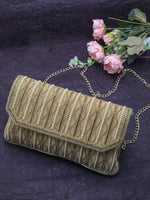 Brown beads and faux pearl bag - Rajwada