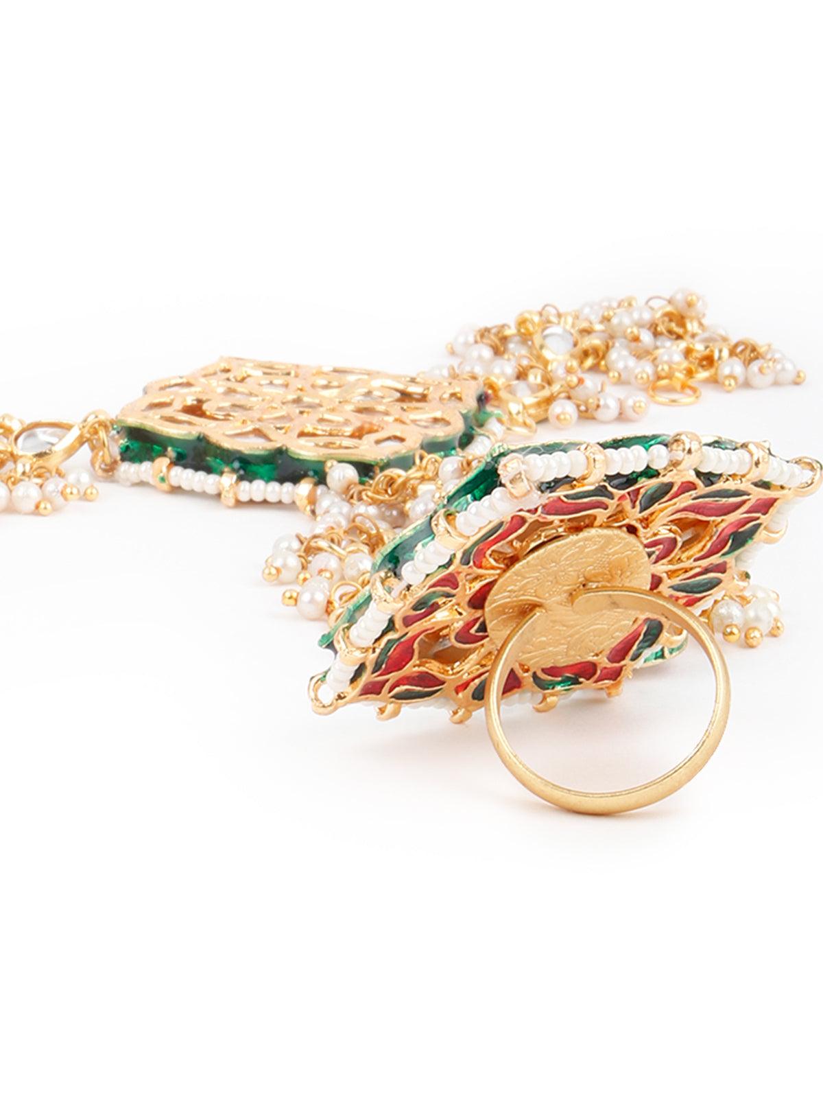 Cachet Kundan And Pearl Bracelet - Rajwada