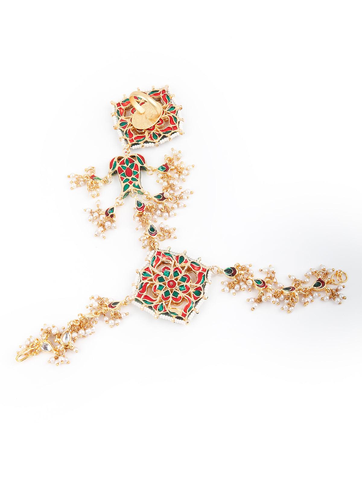 Cachet Kundan And Pearl Bracelet - Rajwada