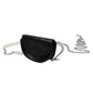 Classic Black Textured Belt Bag - Rajwada