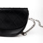 Classic Black Textured Belt Bag - Rajwada