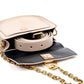 Classic Creamy Beige Gold Lock Belt-Bag - Rajwada