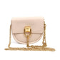 Classic Creamy Beige Gold Lock Belt-Bag - Rajwada