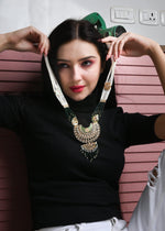 Classy Green Necklace Set - Rajwada
