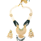 Classy Green Necklace Set - Rajwada
