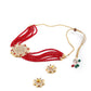Classy Red Choker Set - Rajwada