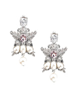 STYLISH WHITE DANGLE EARRINGS - Rajwada