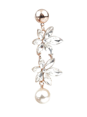 TRENDY GOLD AND WHITE EARRINGS - Rajwada
