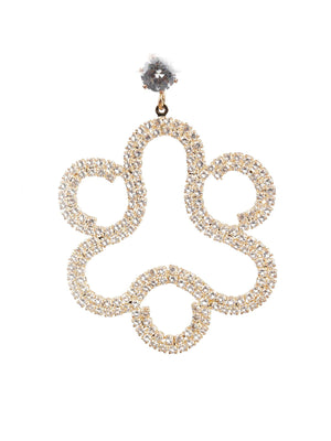 WHITE STONE DANGLER EARRING - Rajwada