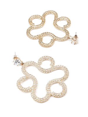 WHITE STONE DANGLER EARRING - Rajwada