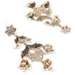 TRADITIONAL GOLD AND BLUE DANGLER EARRINGS - Rajwada