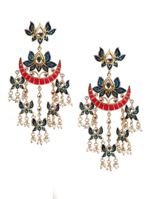 TRADITIONAL MULTICOLORED CHANDBALI EARRINGS - Rajwada