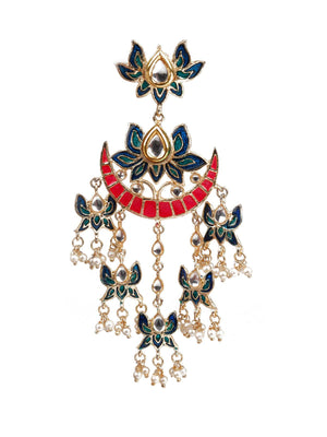 TRADITIONAL MULTICOLORED CHANDBALI EARRINGS - Rajwada