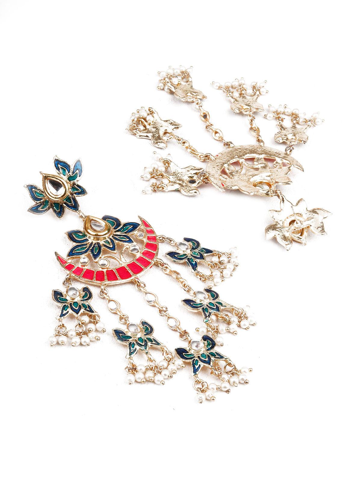 TRADITIONAL MULTICOLORED CHANDBALI EARRINGS - Rajwada