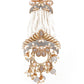 TRENDY WHITE AND GREY DANGLE EARRINGS - Rajwada
