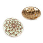 TRADITIONAL GREEN AND GOLD STUD EARRINGS - Rajwada