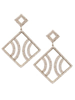 SUNSHINE GOLD AND WHITE DANGLER EARRINGS - Rajwada