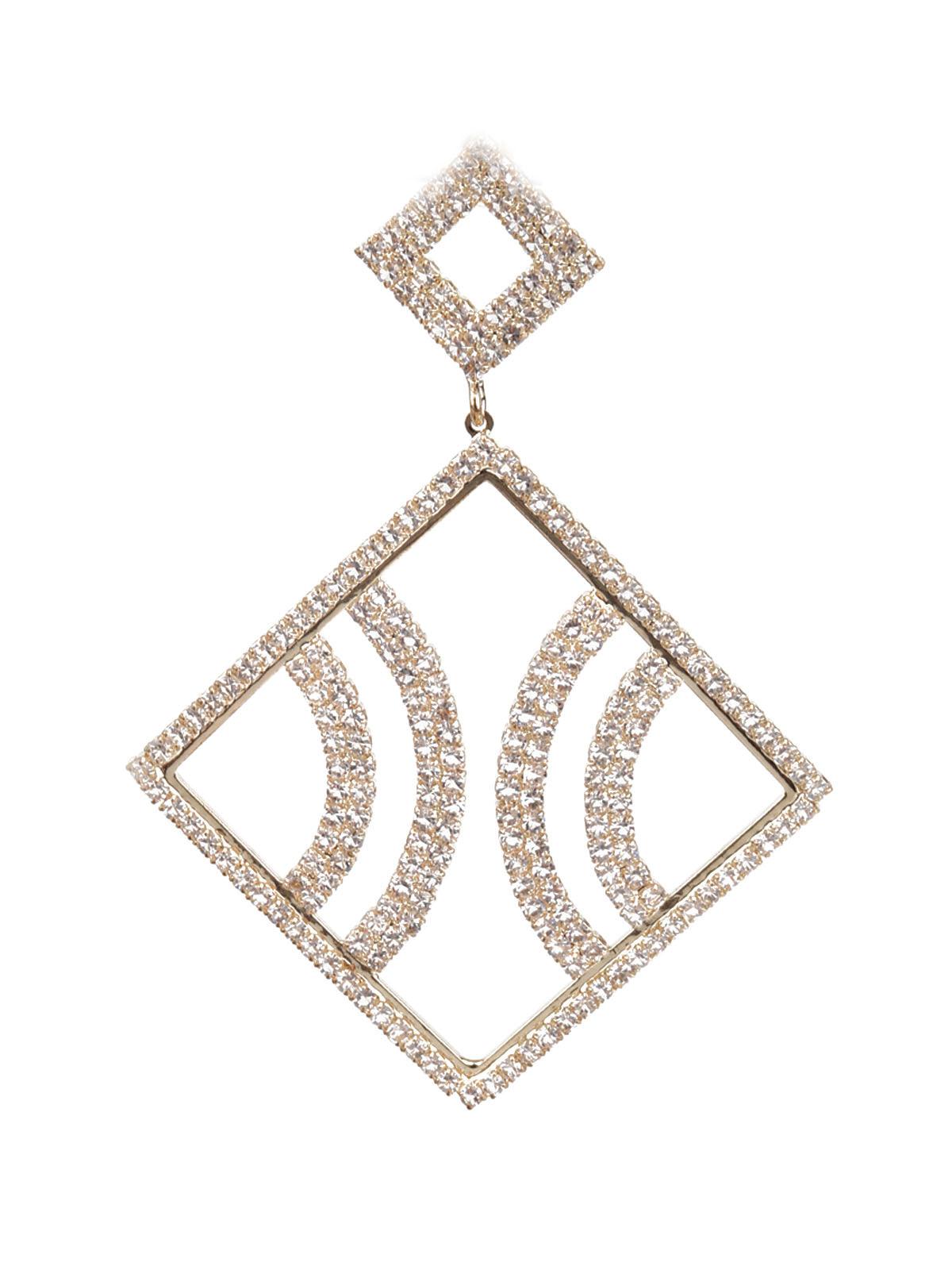 SUNSHINE GOLD AND WHITE DANGLER EARRINGS - Rajwada