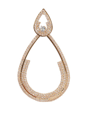 SUNSHINE GOLD AND WHITE TEARDROP EARRINGS - Rajwada