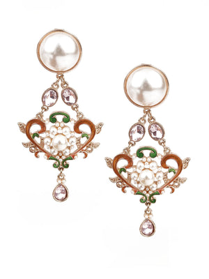 SUNSHINE MULTICOLORED DANGLER EARRINGS - Rajwada