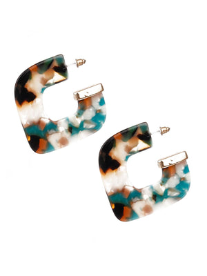 ORNATE MULTICOLORED HOOP EARRINGS - Rajwada