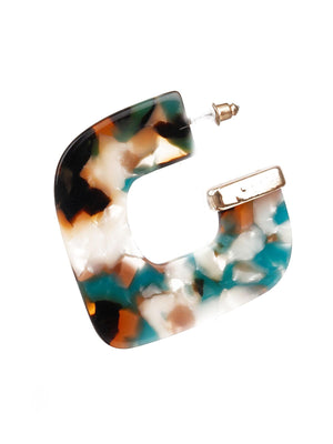 ORNATE MULTICOLORED HOOP EARRINGS - Rajwada