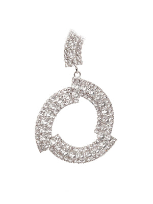 SUNSHINE BIG WHITE HOOP EARRINGS - Rajwada