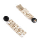 SUNSHINE GOLD AND BLACK DANGLER EARRINGS - Rajwada