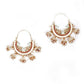 Clustered Gold Tone Dangling Earrings - Rajwada