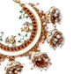 Clustered Gold Tone Dangling Earrings - Rajwada