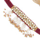 Clustered Gold Tone Kundan Choker Set - Rajwada